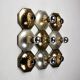 Suite of 11 octagonal brass wall lamps by Motoko Ishii
