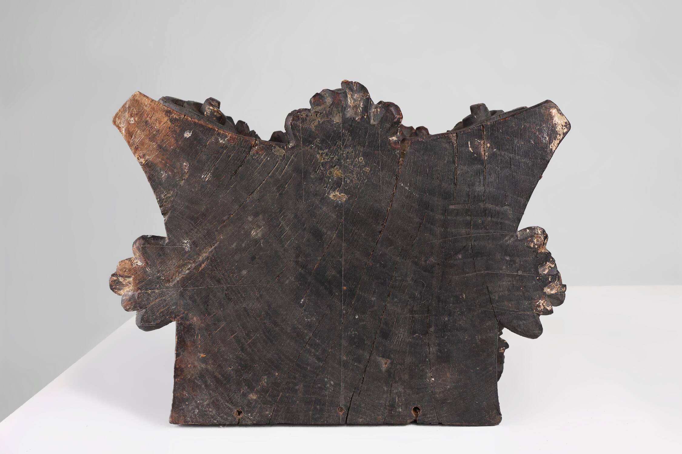 An ancient hand carved Corinthian column capital, France, 18th century