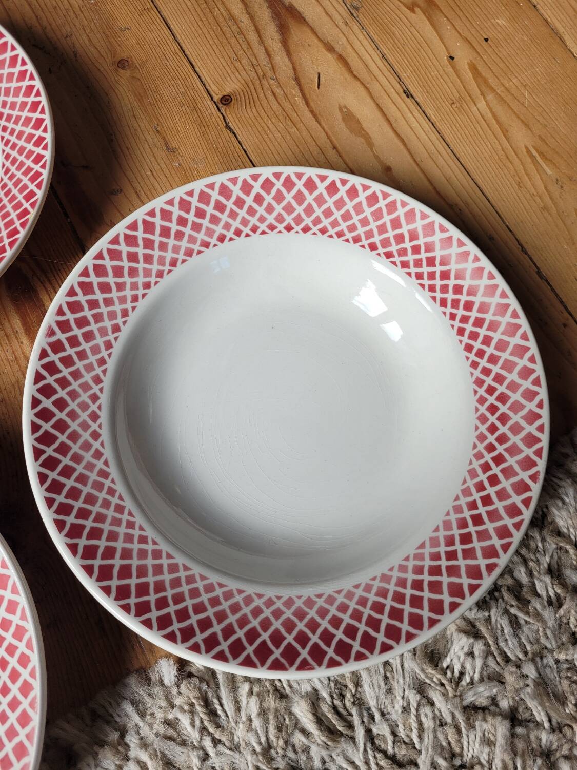 Lot n°2 Six soup plates FB85 Badonviller