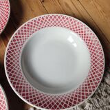 Lot n°2 Six soup plates FB85 Badonviller