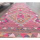 Vintage Turkish hand-knotted tribal runner 82x382