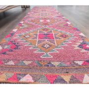 Vintage Turkish hand-knotted tribal runner 82x382