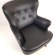 Armchair Artifort model Theo Ruth black leather skaï