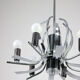 Vintage chrome swan shaped chandelier, 70