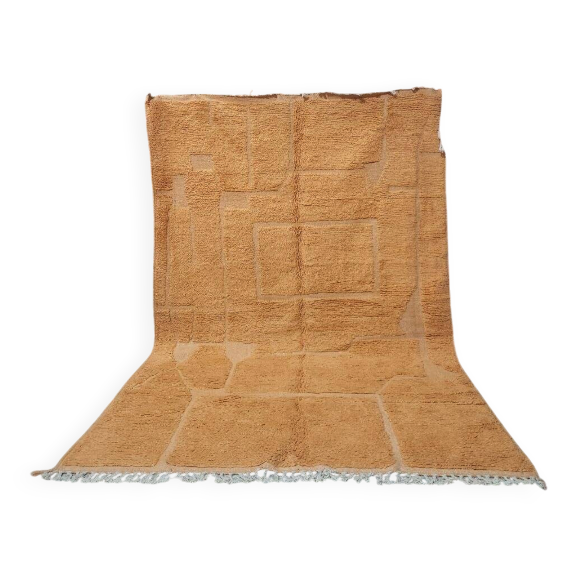 Large Beni Ouarain Berber rug terracotta 300x200 cm – Handcrafted wool