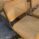 Lot de 6 chaises Cesca du milieu du siècle par Marcel Breuer
