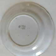 Antique Lunéville plate – floral and insect decoration – circa 1840–1860