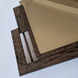 Antique beveled wrought iron mirror circa 1930
