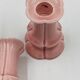 Set of 3 pink ceramic candle holders