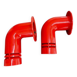 Pair of vintage Nordisk solar pipeline wall lights by Ole Plaess Jorgensen