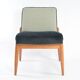 Black and white armchair without armrests