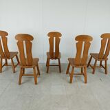 Set of 5 dining chairs by Depuydt Belgium1960s