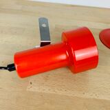 Spot desk lamp red chrome rod 70s