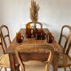Suite chaises campagne cannage