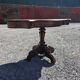 Antique round table in solid oak