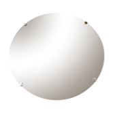 Miroir rond vintage avec bord biseauté 42cm