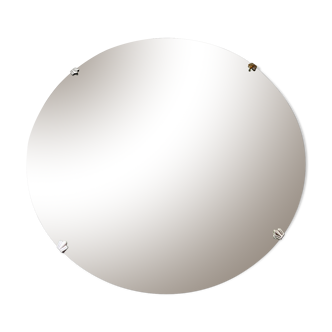 Vintage round mirror with bevelled edge