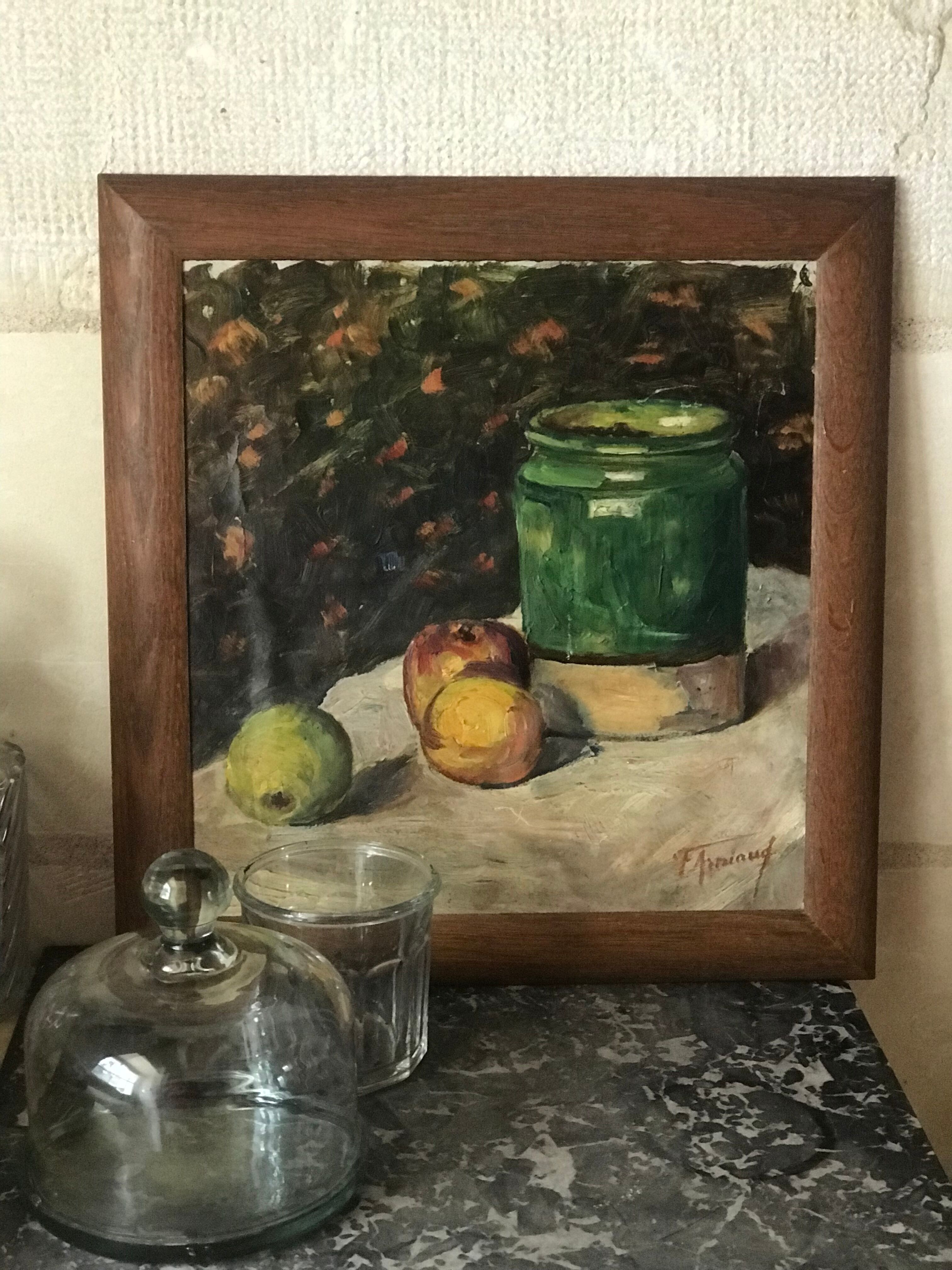 Painting still life with fruit