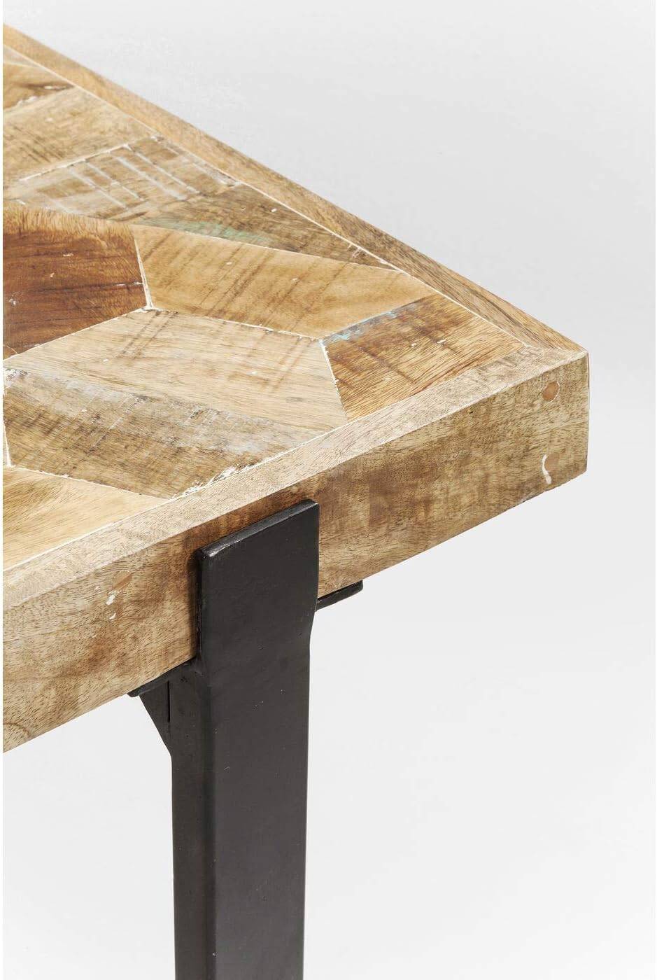 Tortuga table design 180 x 90 cm, made of mango wood and steel.