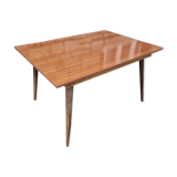 Dining room table, formica, wooden compass legs, 50s