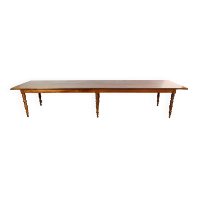 Table de communauté en chêne et noyer – fin XIXème