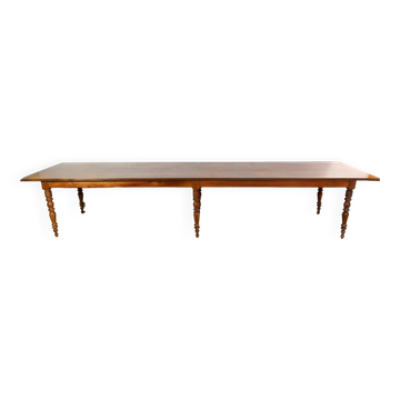 Table de communauté en chêne et noyer – fin XIXème
