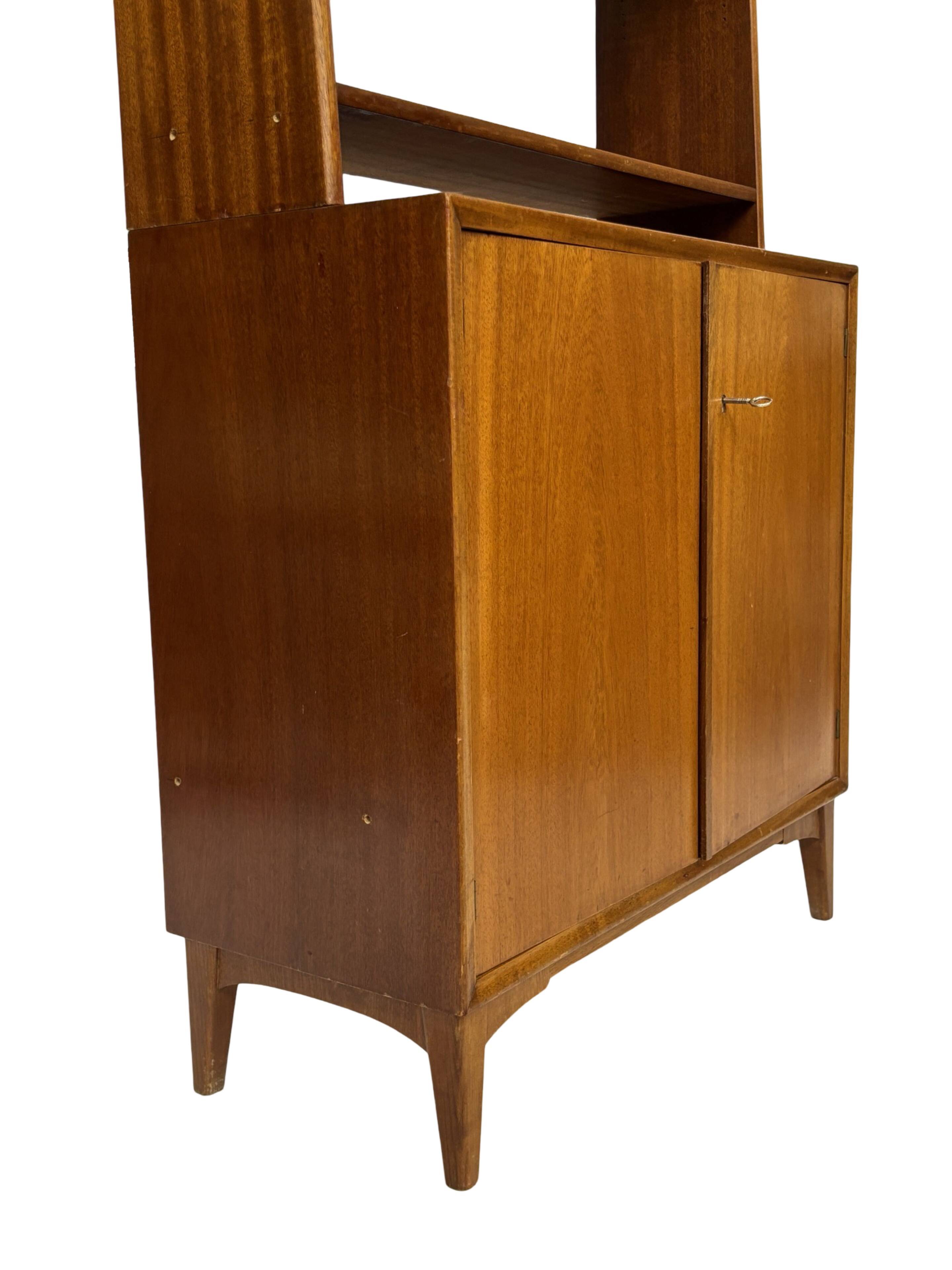 Vintage Wall Cabinet Bookcase Swedish Design 1960s