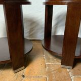 Pair of pedestal tables