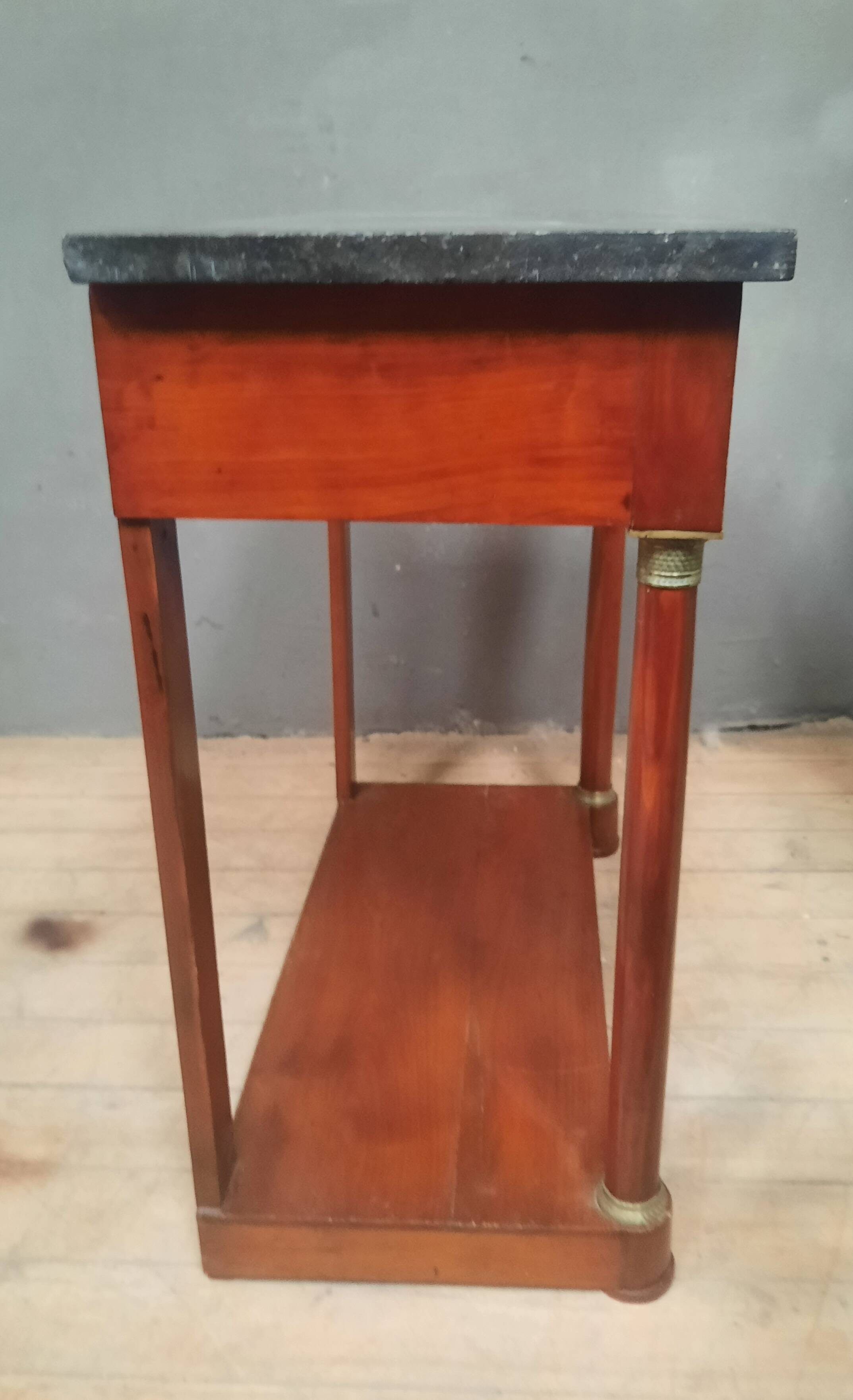 Empire period marble top console table
