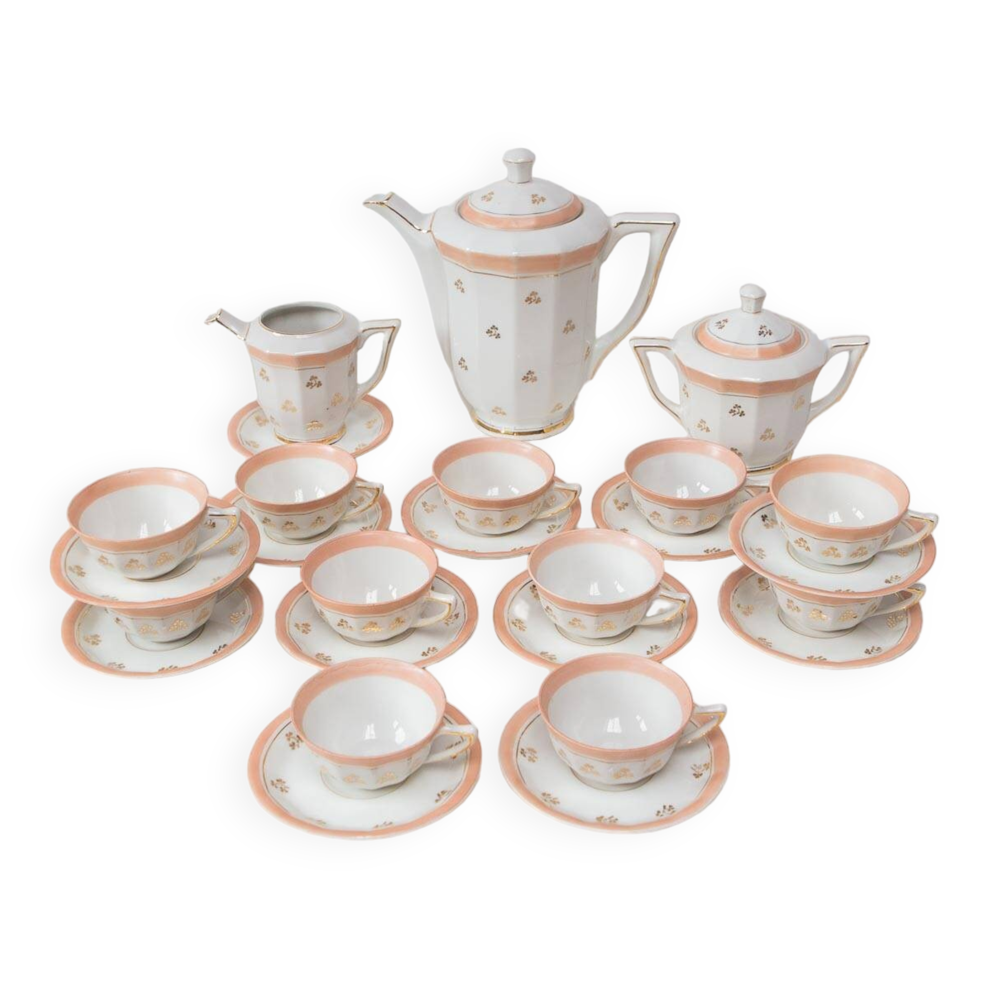 Limoges porcelain tea set? approx. 1950 (26 pieces)