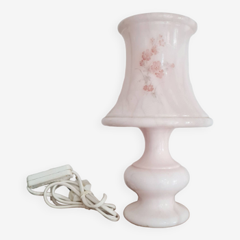 Lampe en albâtre rose