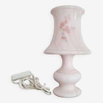 Pink alabaster lamp