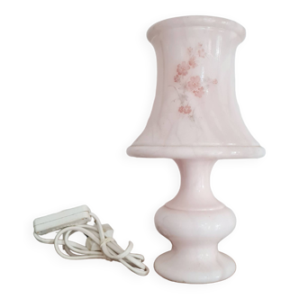 Lampe en albâtre rose