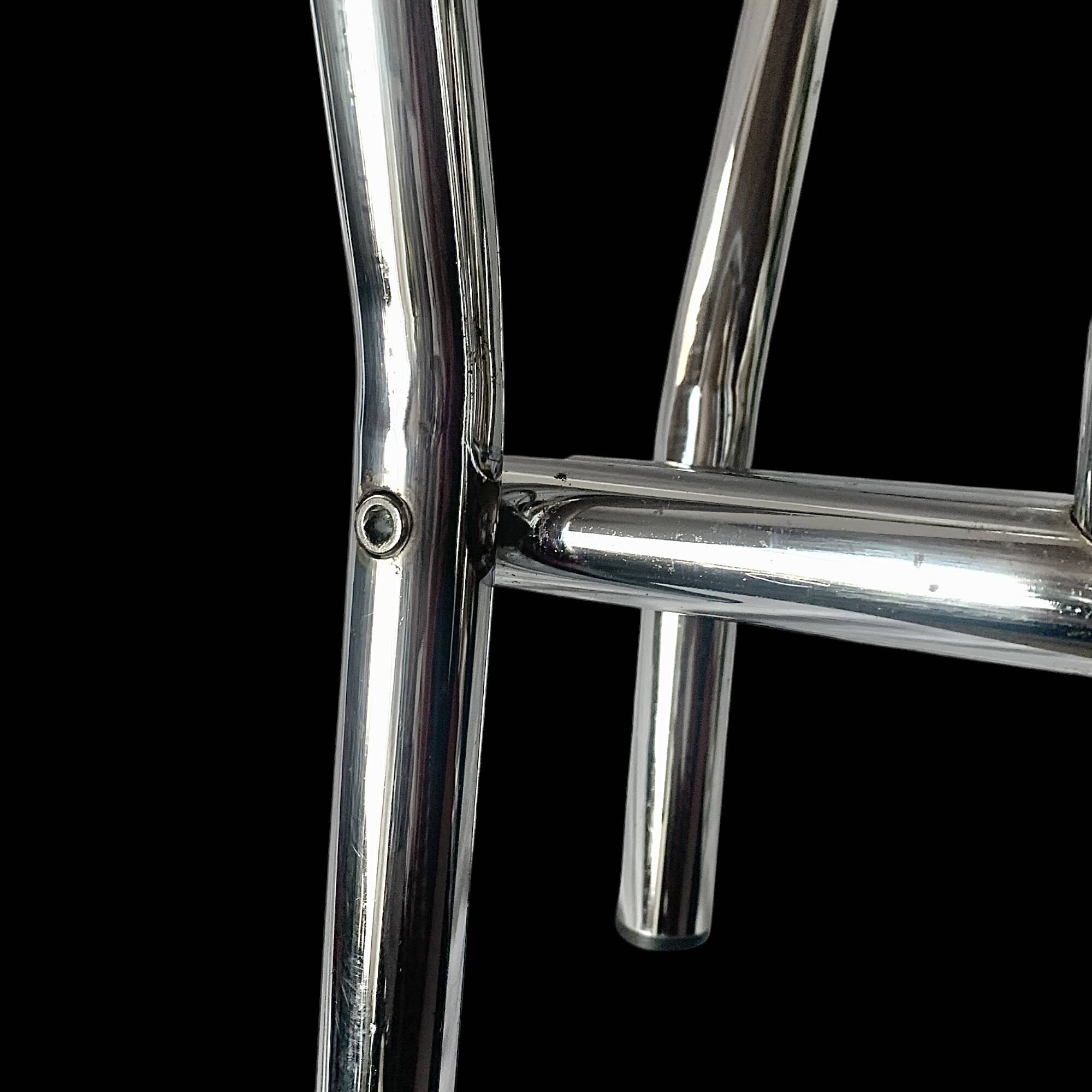 Vintage chrome metal magazine rack