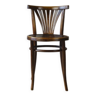 Tabouret bistrot à dossier , chaise palmette, 1920