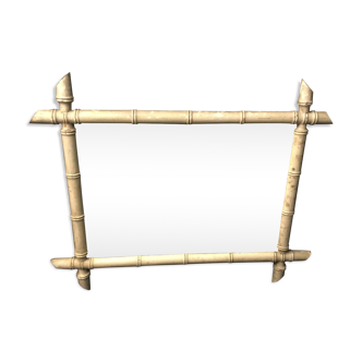 Painted bamboo mirror