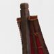 Vintage Brutalist tripod chair leather and wood