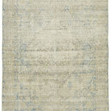 Hand-Knotted Persian Antique 1970s 210 cm x 294 cm Beige Wool Carpet
