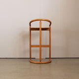 Set of 3 solid barstools in oak by Allmilmö