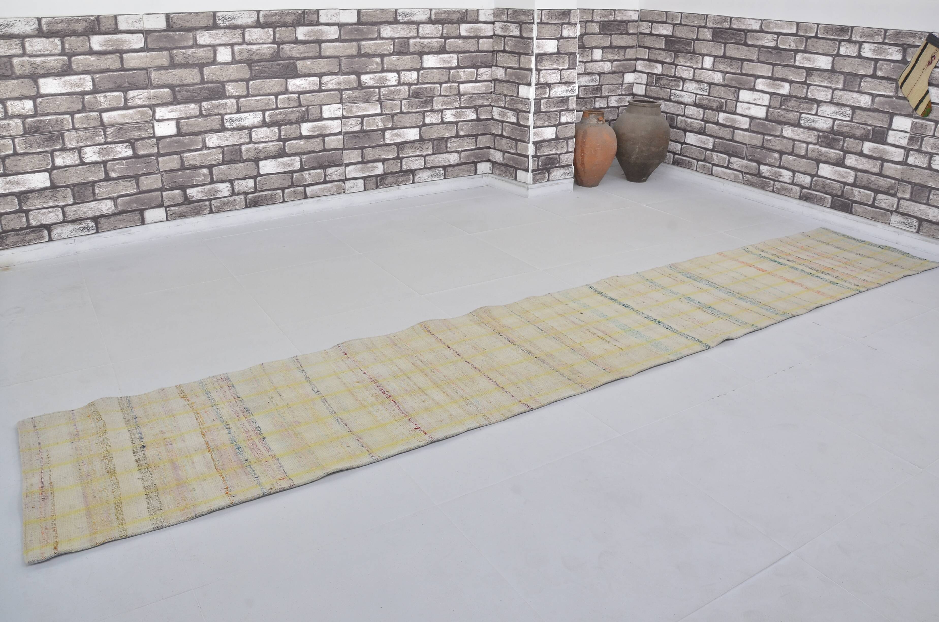 Very Long Turkish Vintage Kilim Carpet sku 3846