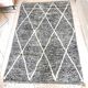 Genuine black and white Béni Ouarain Berber wool rug