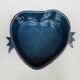 Small "Heart" dish or large blue glazed ceramic catchall.