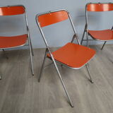 Set of 3 folding chairs "souvignet year 60
