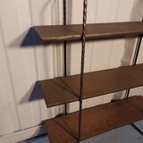 Shelf string iron and wood 3 trays
