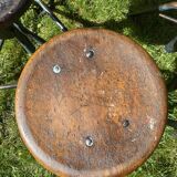 6 adjustable industrial workshop stools, 50s/60s