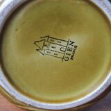 Gien  vase in olive green slurry 60s