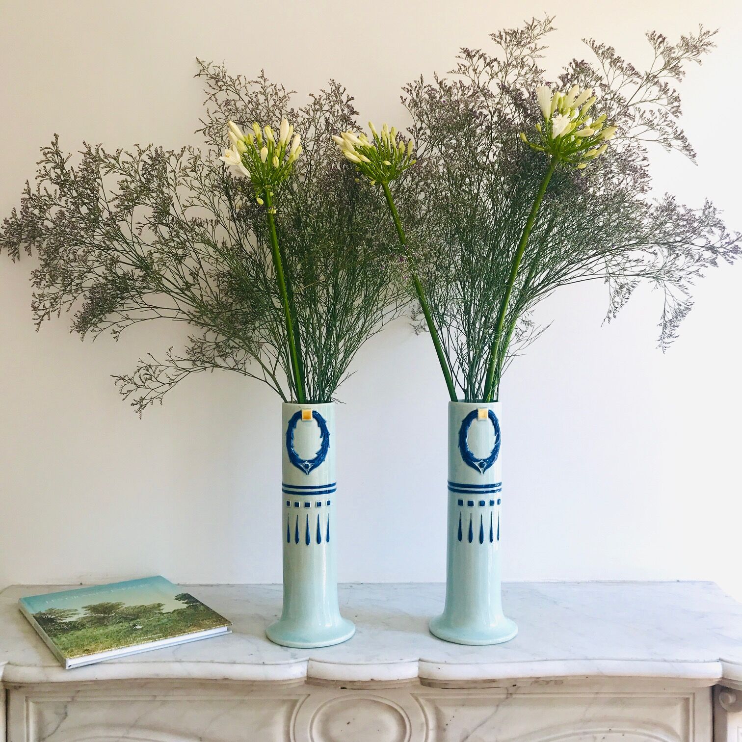 Pair of ceramic vases, 50s
