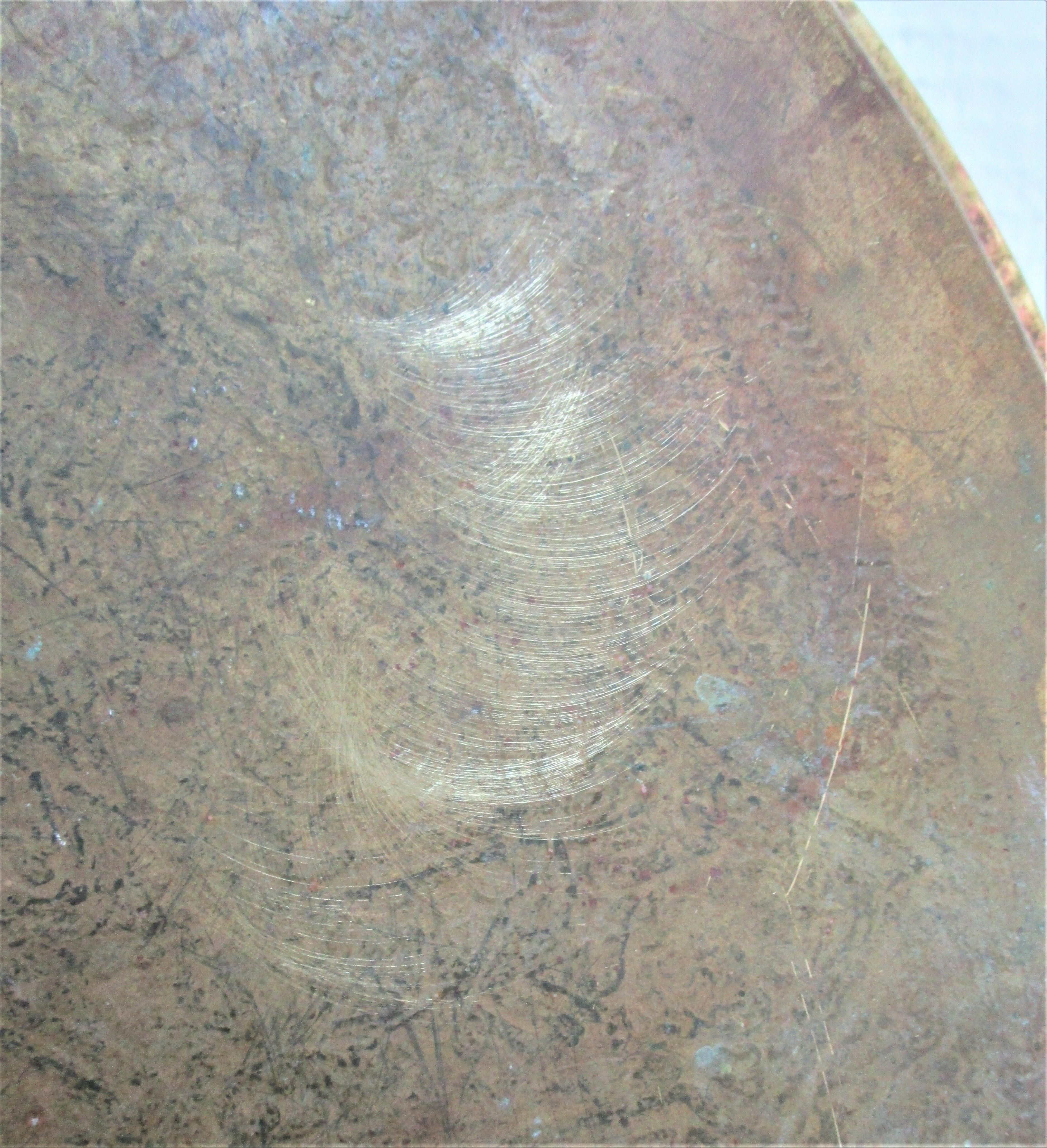 Oriental brass top leafy decoration xl diameter 48 cm vintage