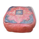 Red and black moroccan pouf