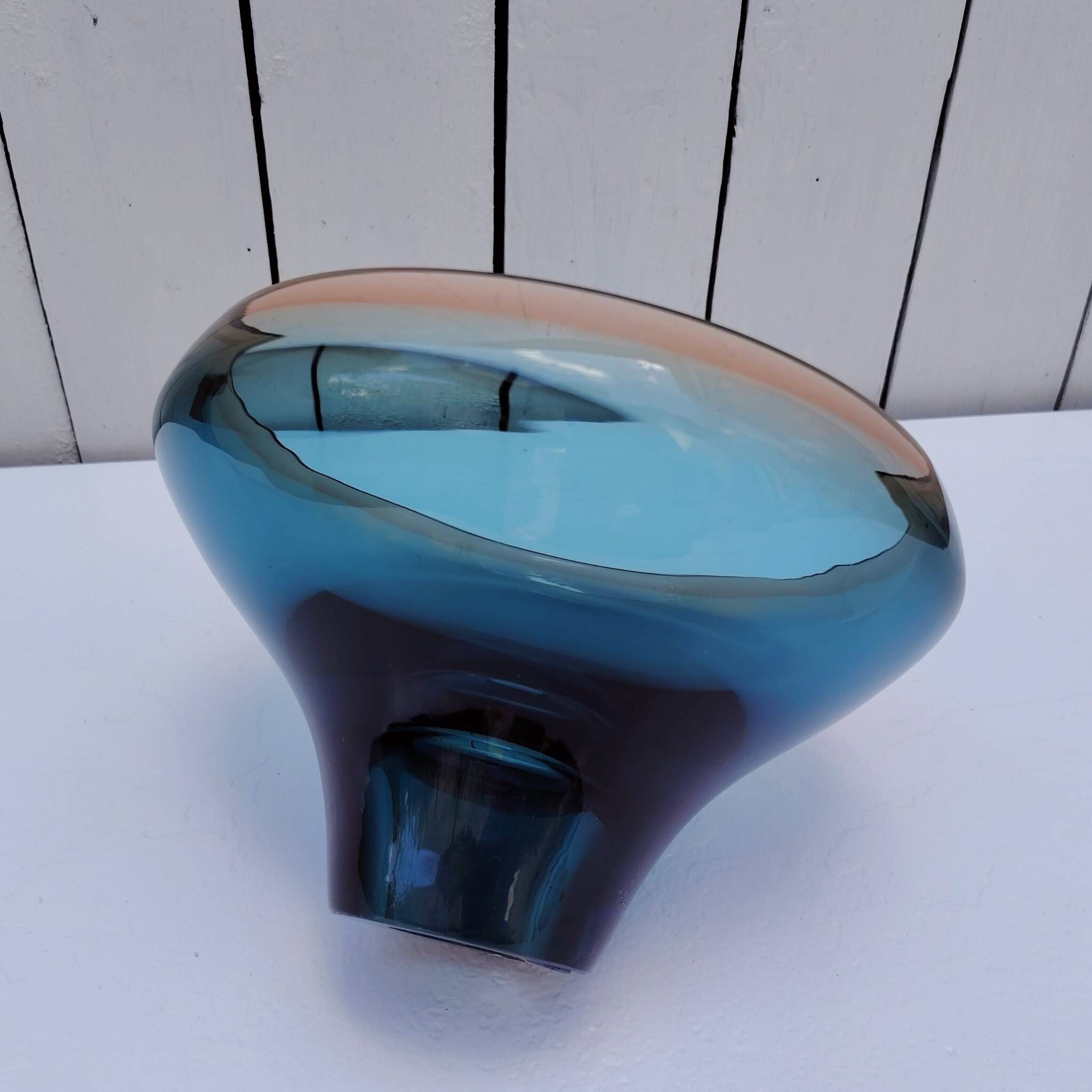 Centre de table vintage en verre de Murano